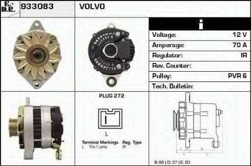 EDR 933083 - Генератор www.autospares.lv