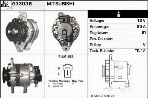 EDR 933036 - Генератор www.autospares.lv