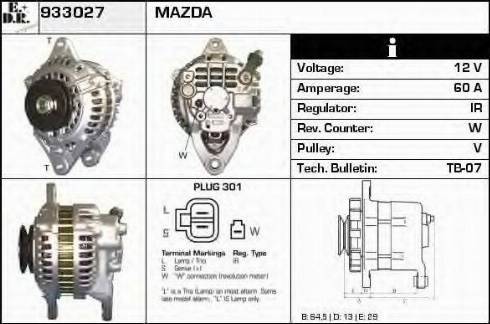 EDR 933027 - Генератор www.autospares.lv