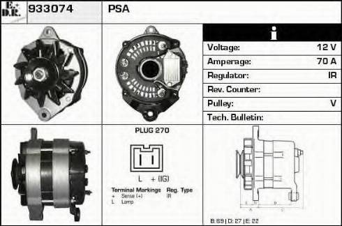 EDR 933074 - Генератор www.autospares.lv