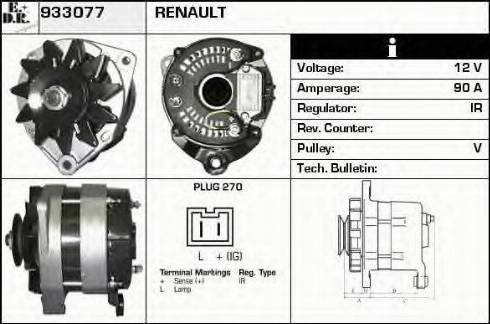 EDR 933077 - Alternator www.autospares.lv