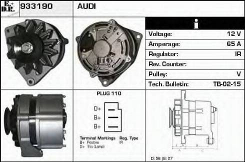 EDR 933190 - Alternator www.autospares.lv