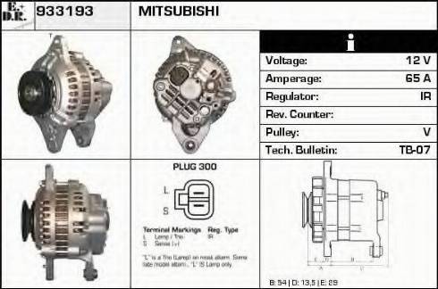 EDR 933193 - Alternator www.autospares.lv