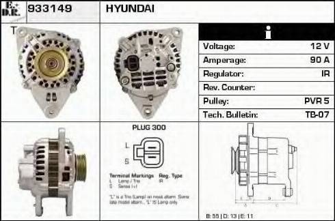 EDR 933149 - Alternator www.autospares.lv