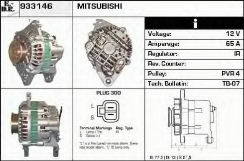 EDR 933146 - Ģenerators www.autospares.lv