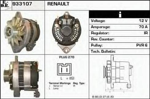 EDR 933107 - Ģenerators www.autospares.lv