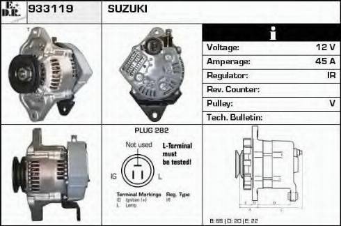 EDR 933119 - Alternator www.autospares.lv