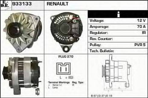 EDR 933133 - Генератор www.autospares.lv