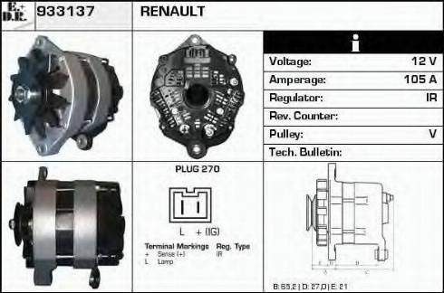 EDR 933137 - Alternator www.autospares.lv