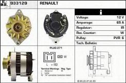 EDR 933129 - Ģenerators www.autospares.lv