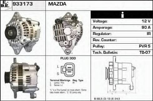 EDR 933173 - Генератор www.autospares.lv