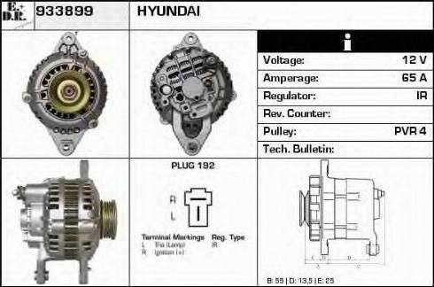 EDR 933899 - Alternator www.autospares.lv