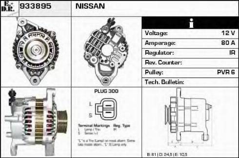 EDR 933895 - Генератор www.autospares.lv