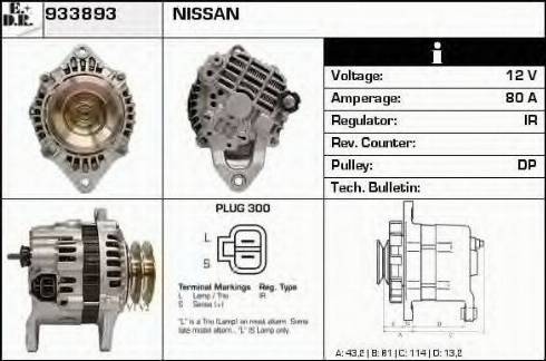 EDR 933893 - Ģenerators www.autospares.lv