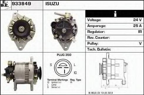 EDR 933849 - Генератор www.autospares.lv