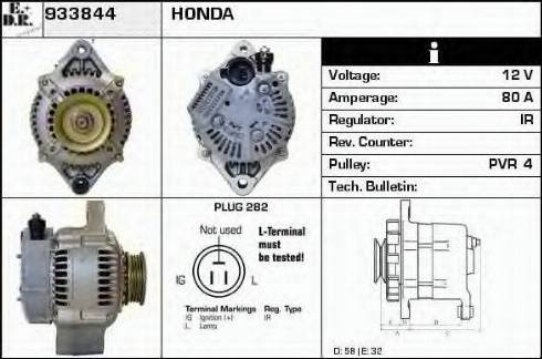 EDR 933844 - Генератор www.autospares.lv