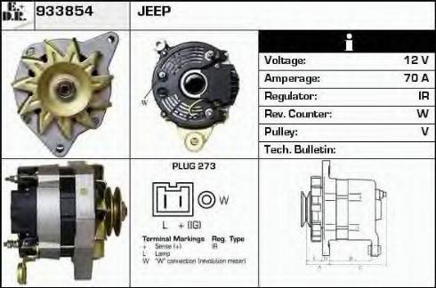 EDR 933854 - Генератор www.autospares.lv