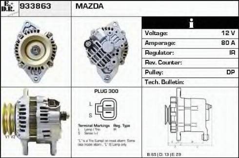 EDR 933863 - Ģenerators www.autospares.lv