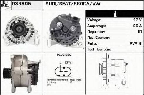 EDR 933805 - Генератор www.autospares.lv