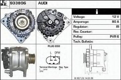 EDR 933806 - Alternator www.autospares.lv