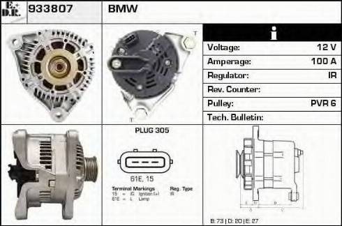 EDR 933807 - Генератор www.autospares.lv