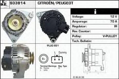 EDR 933814 - Генератор www.autospares.lv