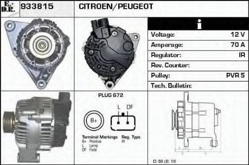 EDR 933815 - Генератор www.autospares.lv