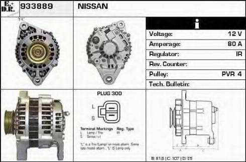 EDR 933889 - Ģenerators www.autospares.lv