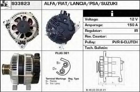 EDR 933823 - Alternator www.autospares.lv