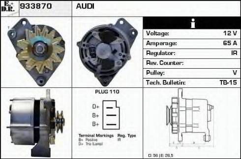 EDR 933870 - Alternator www.autospares.lv