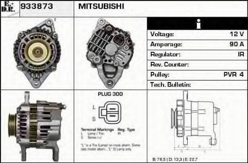 EDR 933873 - Alternator www.autospares.lv