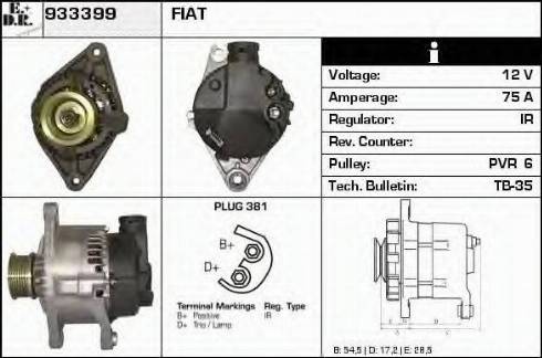 EDR 933399 - Ģenerators www.autospares.lv