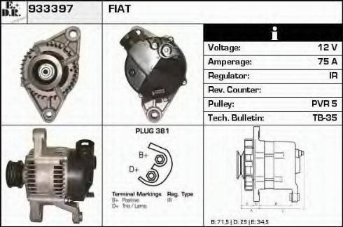 EDR 933397 - Генератор www.autospares.lv