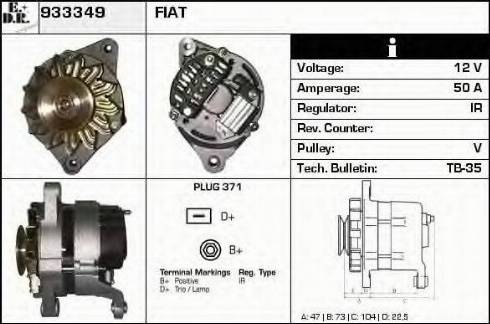 EDR 933349 - Генератор www.autospares.lv