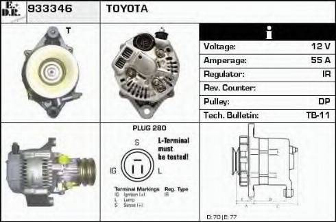 EDR 933346 - Генератор www.autospares.lv