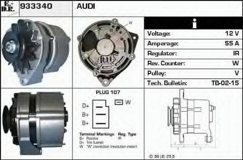 EDR 933340 - Генератор www.autospares.lv