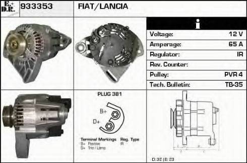 EDR 933353 - Генератор www.autospares.lv