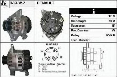 EDR 933357 - Ģenerators www.autospares.lv