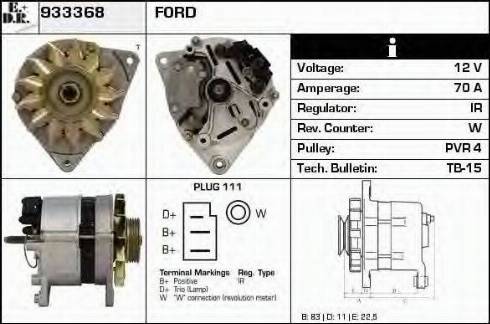 EDR 933368 - Генератор www.autospares.lv