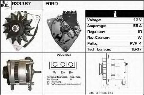 EDR 933367 - Генератор www.autospares.lv