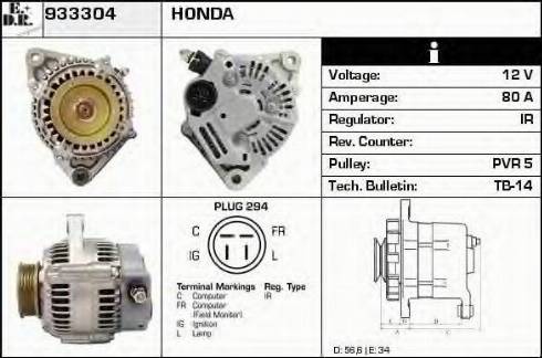 EDR 933304 - Ģenerators www.autospares.lv