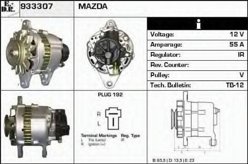 EDR 933307 - Генератор www.autospares.lv