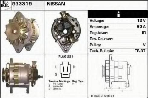 EDR 933319 - Alternator www.autospares.lv