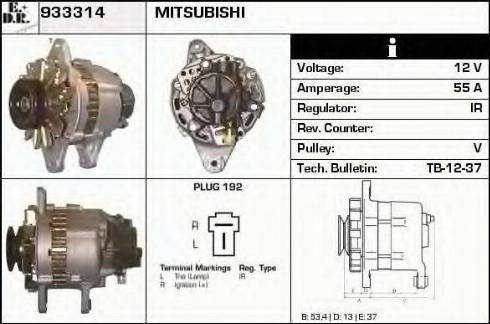 EDR 933314 - Генератор www.autospares.lv