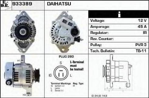 EDR 933389 - Генератор www.autospares.lv