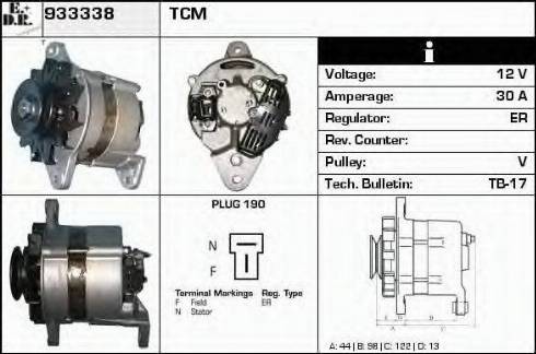 EDR 933338 - Генератор www.autospares.lv