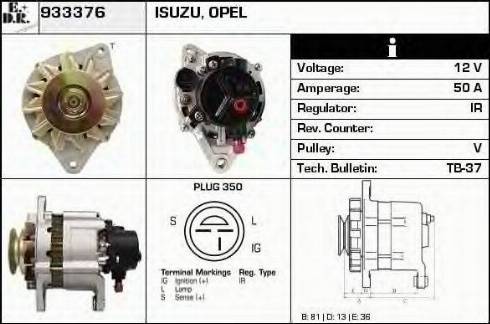 EDR 933376 - Ģenerators www.autospares.lv