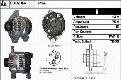 EDR 933244 - Ģenerators www.autospares.lv