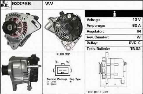 EDR 933266 - Ģenerators www.autospares.lv