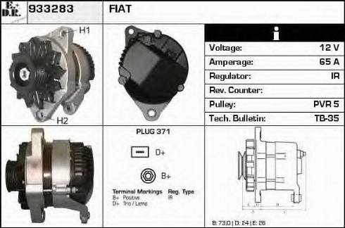 EDR 933283 - Alternator www.autospares.lv